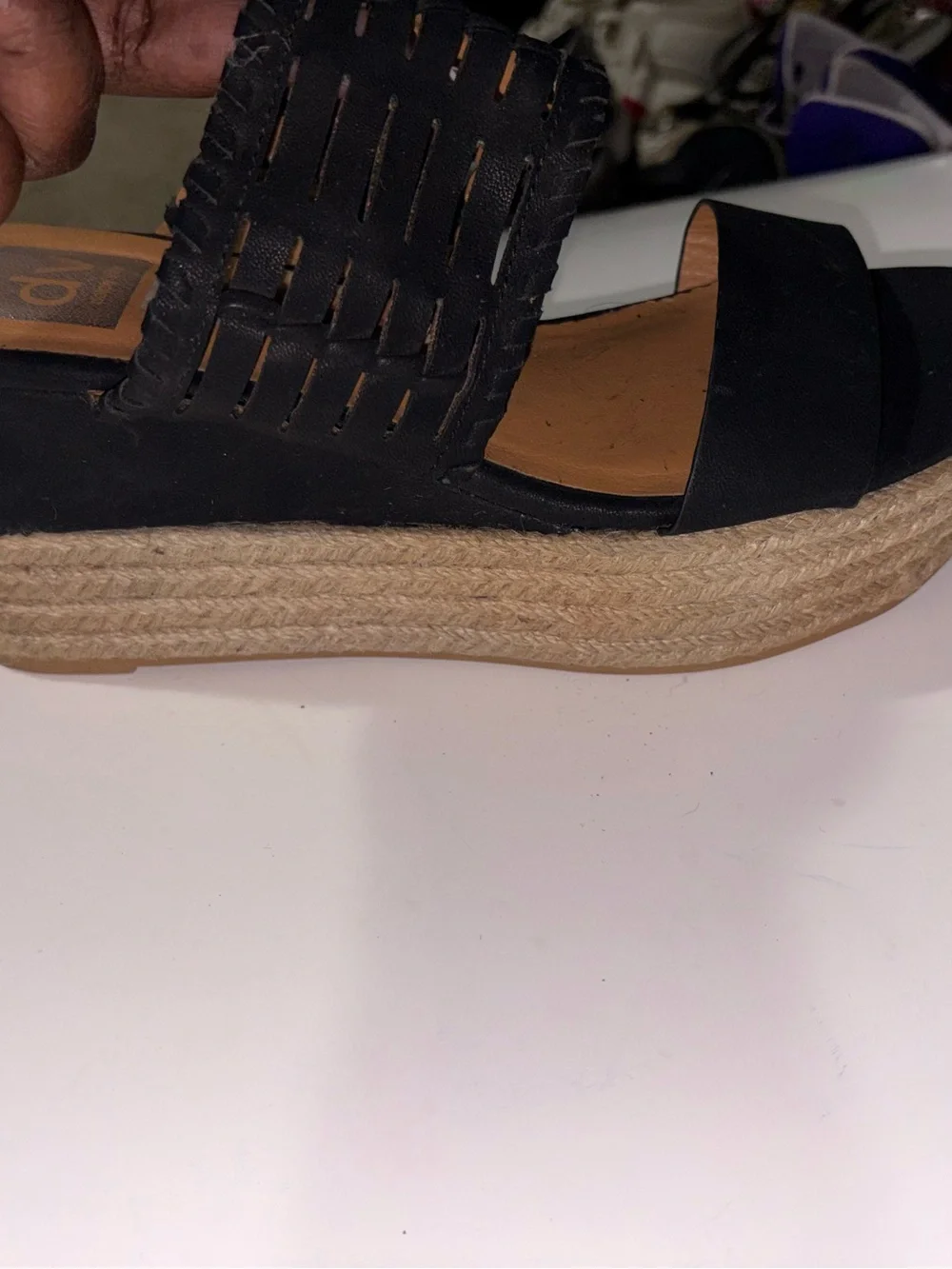 DV by Dolce Vita Women’s Black Braided Platform Wedge Sandals Size 9 Espadrille